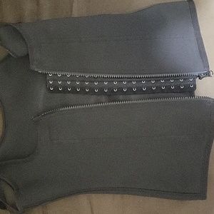 Waist training vest, M, black,